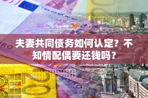 北京夫妻共同债务如何认定？不知情配偶要还钱吗？